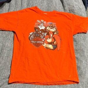 Harley-Davidson Kids Bright Orange Looney Toons Tee